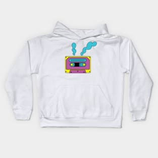 Retro Music Cassette Tape Graffiti Art Kids Hoodie